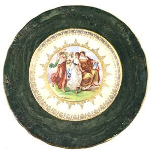 Empire Works Stoke on Trent England Scenes of Antiquity Porcelain Cabinet Plate